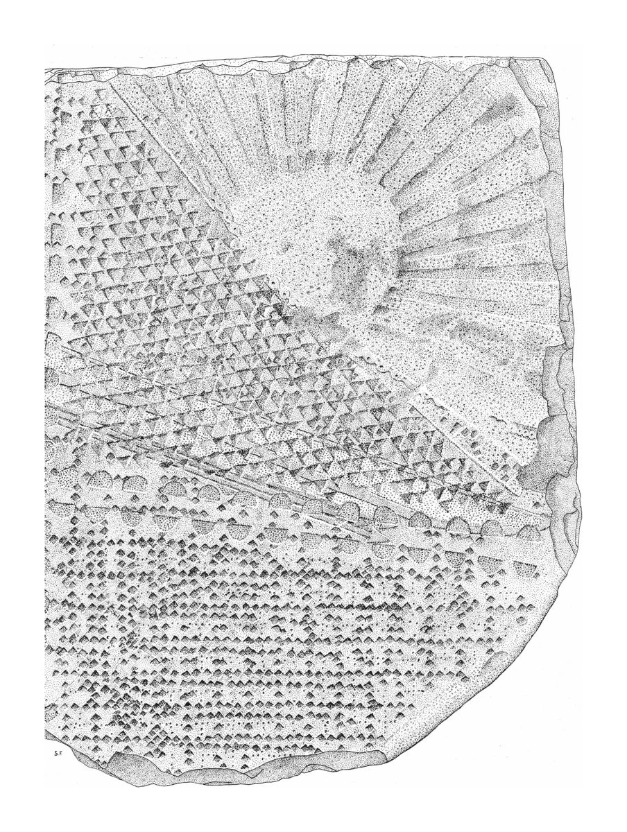 Archäologische Zeichnung — Stele 1