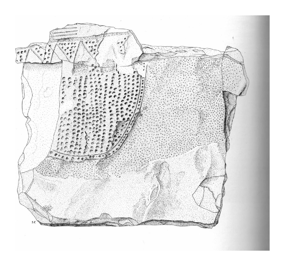 Archäologische Zeichnung — Stele 19