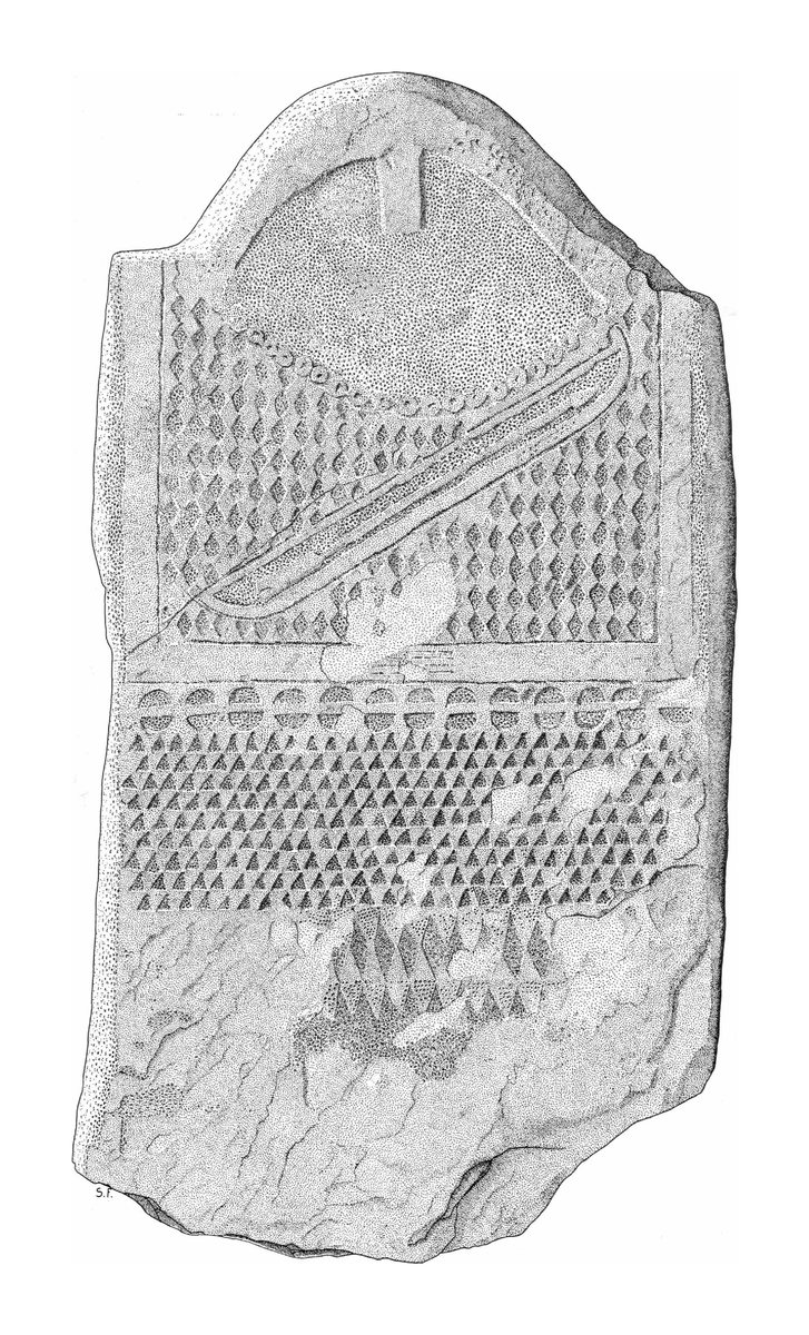 Archäologische Zeichnung — Stele 25